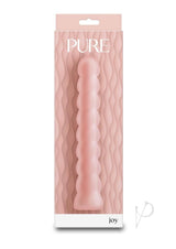 Pure Joy Rechargeable Silicone Vibrator Orange in stylish packaging showcasing its smooth silicone design.