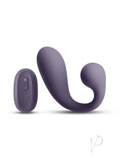 Secrets Maple Silicone G-Spot Warming Vibrator Purple with remote, crafted from premium silicone for pleasure.