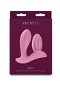 Secrets Rain Silicone Remote Control Vibrator Pink in packaging, showcasing a sleek design and remote control for pleasure.