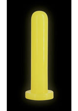 Firefly Thrill Glow in The Dark Dildo Large Yellow glowing in the dark with a smooth yellow surface.