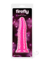 Firefly Nymph Glow in The Dark Dildo Pink packaging featuring a luminous design and playful pink color.
