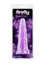 Firefly Siren Glow in The Dark Dildo Purple in packaging showcasing its glow-in-the-dark feature.
