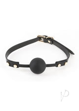 Fetish and Fashion Janice Ball Gag Black with smooth silicone mouthpiece and adjustable strap.