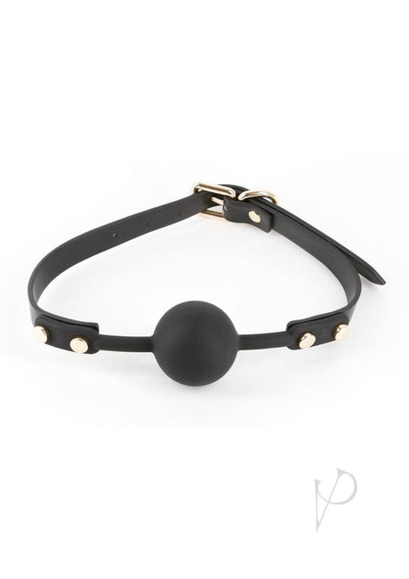 Fetish and Fashion Janice Ball Gag Black with smooth silicone mouthpiece and adjustable strap.