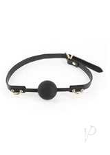 Fetish and Fashion Carol Silicone Ball Gag Black featuring a sleek silicone ball and adjustable strap for immersive BDSM play.