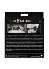 Fetish and Fashion Carol Silicone Ball Gag Black packaging designed for immersive BDSM play.