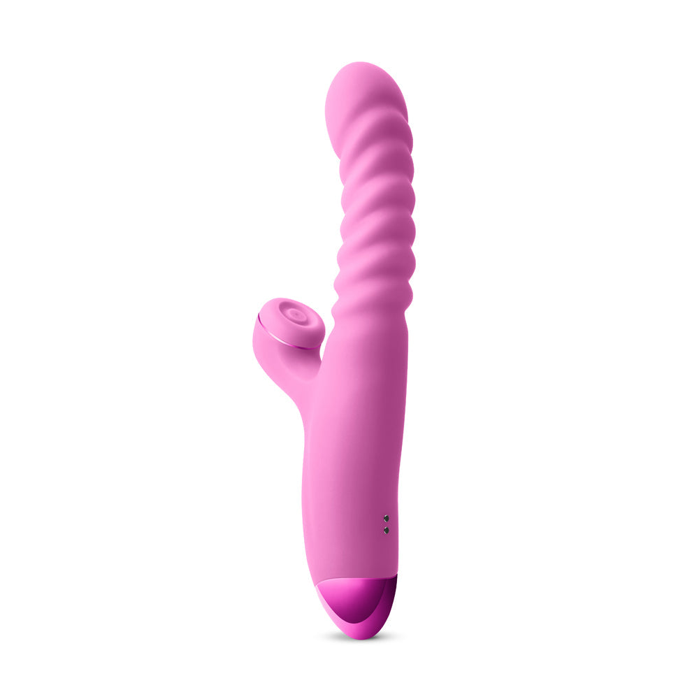 Luxe Nova Rechargeable Thrusting & Throbbing Stimulator Pink