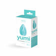 Vedo Yumi Rechargeable Finger Vibe Tease Me Turquoise packaging with ergonomic design for hands-free control.