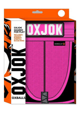 Slingjock Slider Jock Strap Pink Sky Medium packaging featuring bold graphics and bright pink design.