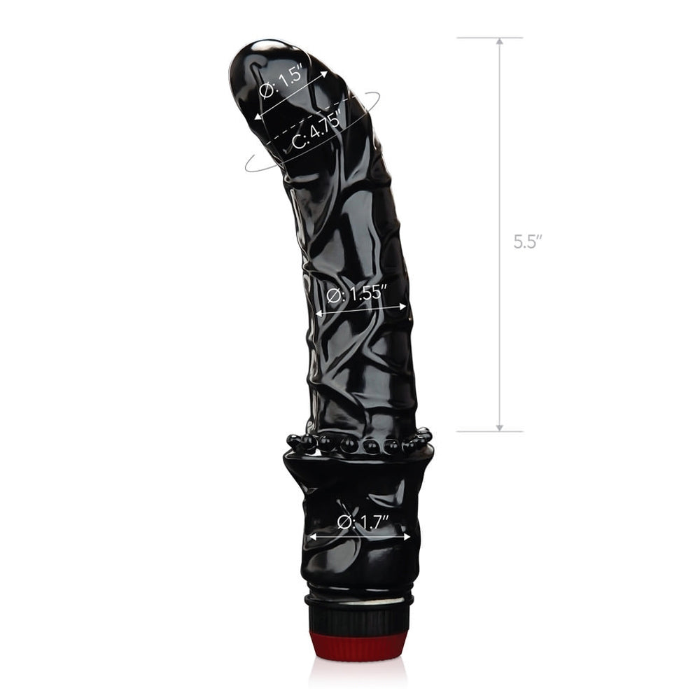 Blue Line 6 inches Premium Prostate Massager with Veins Black