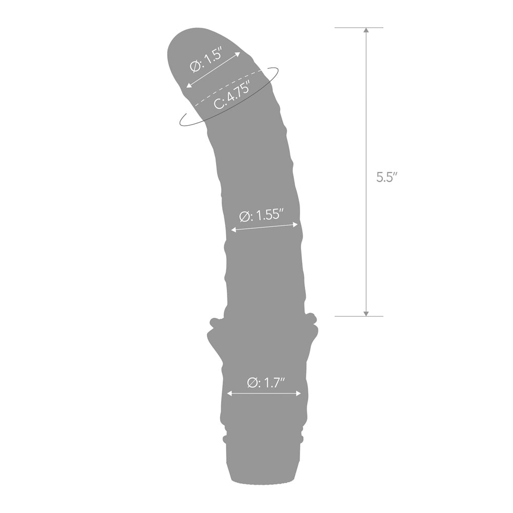 Blue Line 6 inches Premium Prostate Massager with Veins Black
