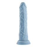 FemmeFunn Vortex Turbo Shaft 2.0 8 inches Silicone Vibrating Rotating Dildo Light Blue
