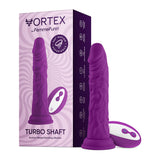 FemmeFunn Vortex Turbo Shaft 2.0 8 inches Vibrating Rotating Dildo Purple