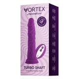 FemmeFunn Vortex Turbo Shaft 2.0 8 inches Vibrating Rotating Dildo Purple