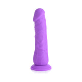 Curve Toys Lollicock 7 inches Silicone Dildo with Suction Cup Grape