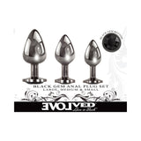 Evolved Black Gem Anal Plug 3-Piece Set