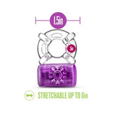 Blush Play with Me Pleaser Rechargeable Vibrating C-Ring Purple
