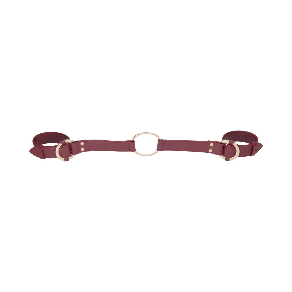 Ouch! Halo Ringed Handcuffs With Connector Burgundy