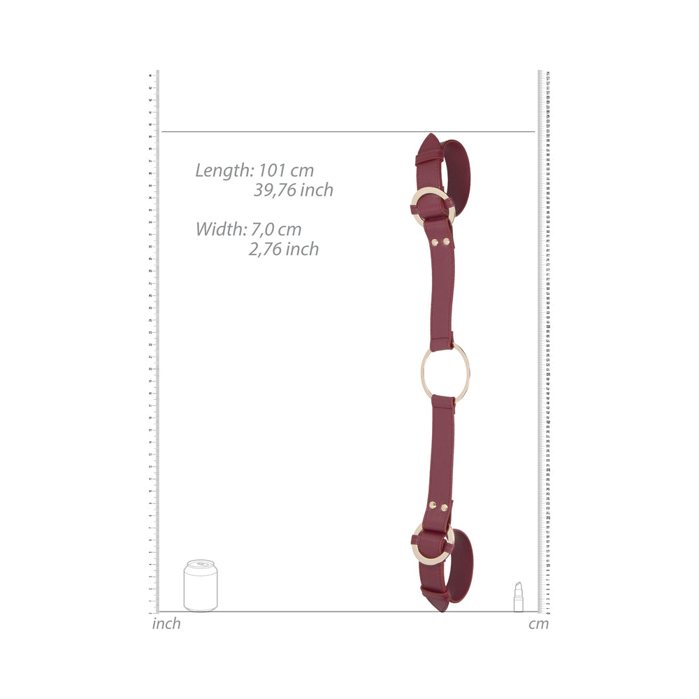 Ouch! Halo Ringed Handcuffs With Connector Burgundy