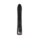 Evolved Rapid Rabbit Rechargeable Thrusting Silicone Vibrator Black