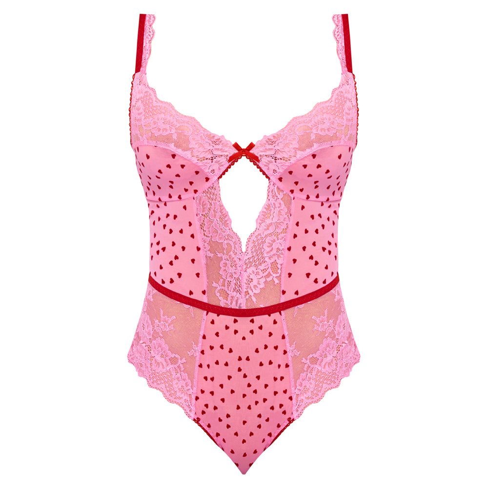 Magic Silk Tickled Pink Balconette Teddy Pink S/M