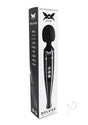 Pixey Deluxe Rechargeable Wand Massager Black Chrome in sleek packaging showcasing its powerful features.