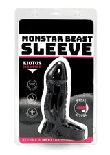 Monstar Beast Silicone Sleeve 01 Black packaging showcasing premium silicone design and additional ball stretcher hole.