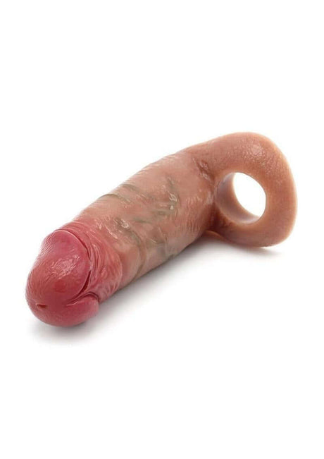 Monstar Beast Silicone Sleeve 16 Caramel, premium silicone sleeve with ball stretcher hole for enhanced stimulation.