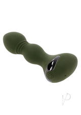 Lieutenant Rechargeable Silicone Anal Plug Green for smooth and confident anal play with multi-speed vibrations.