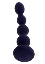 Pleasure Orbit Silicone Anal Beads Remote Control Purple featuring a unique bulbed design for deep stimulation.