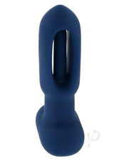 The Flapper Silicone Anal Plug with Remote Control Blue, featuring a sleek design and dual sensations.