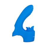 Gender X Flick It Rechargeable Flicking Dual Stimulation Silicone Finger Vibrator Blue