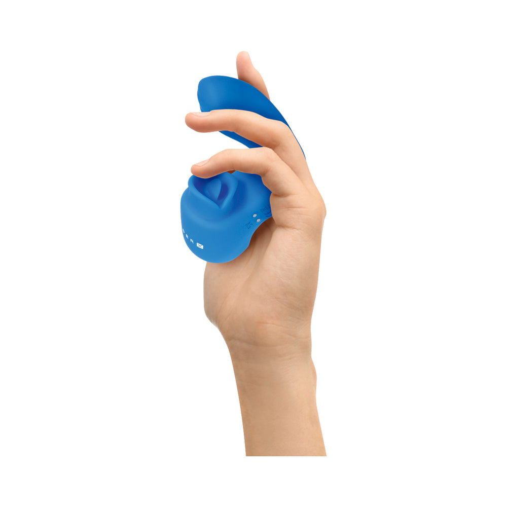 Gender X Flick It Rechargeable Flicking Dual Stimulation Silicone Finger Vibrator Blue