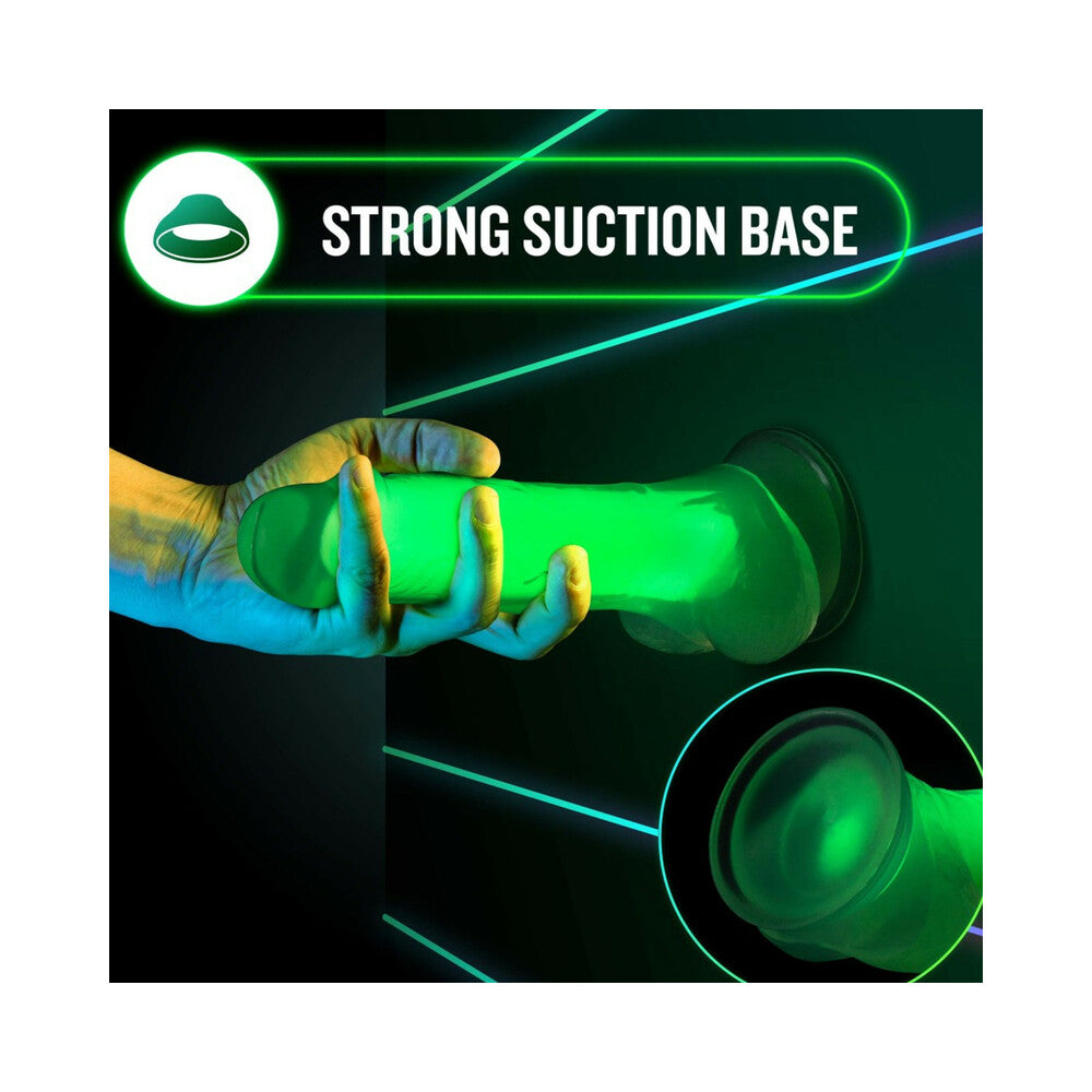 Blush Neo Elite Glow in the Dark Viper 7 inches Dual-Density Dildo Neon Green