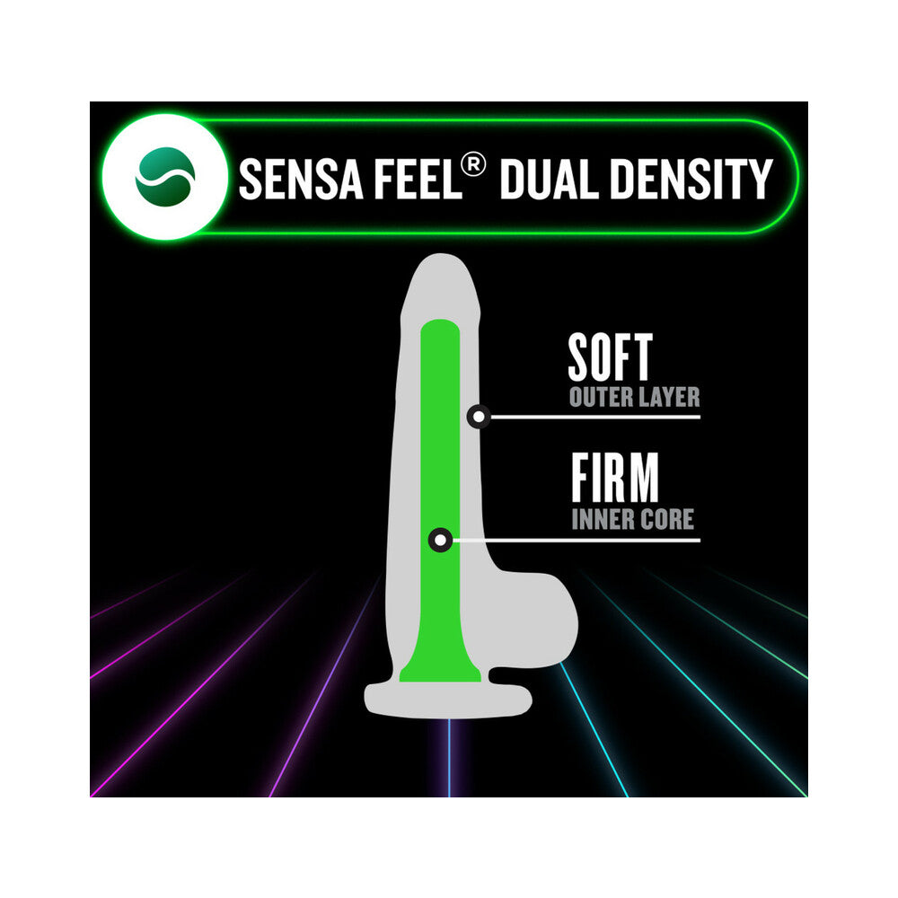 Blush Neo Elite Glow in the Dark Viper 7 inches Dual-Density Dildo Neon Green
