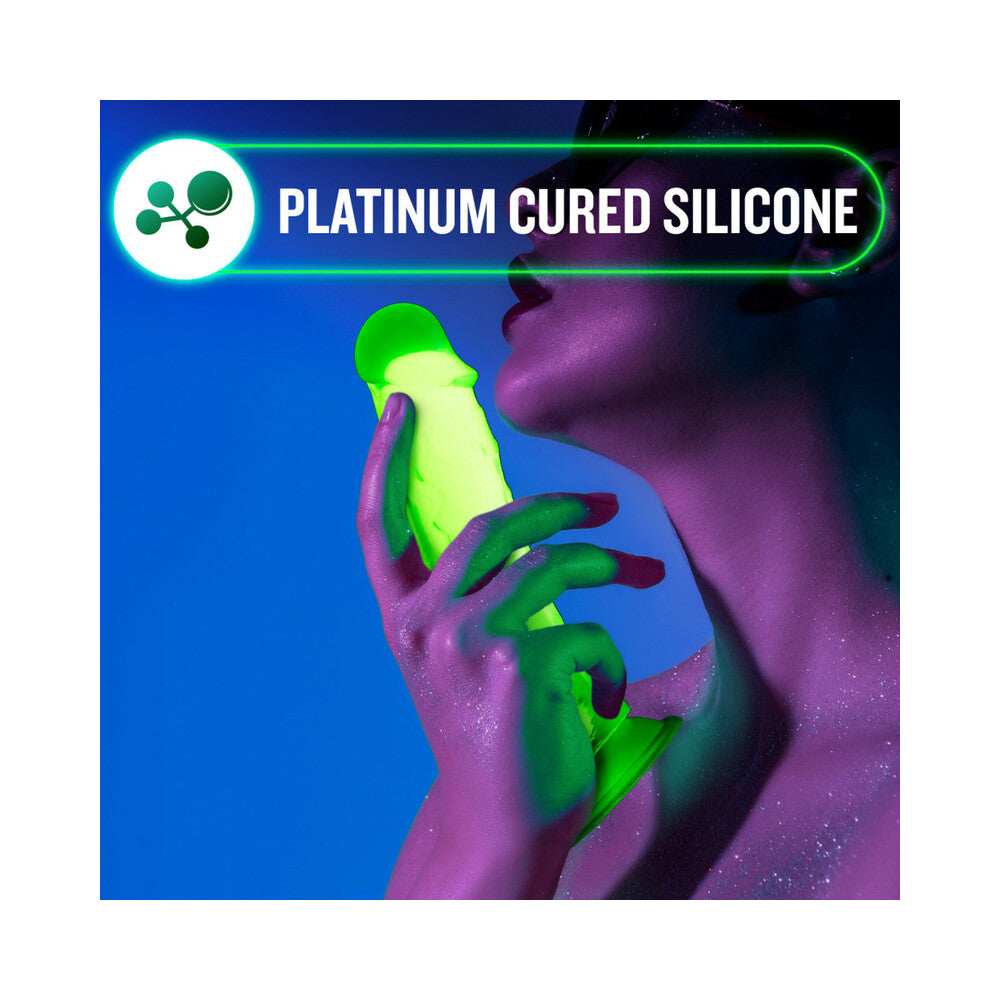 Blush Neo Elite Glow in the Dark Viper 7 inches Dual-Density Dildo Neon Green