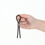 Lux Active Tether Adjustable Cock Tie Silicone Black  Lasso/Bolo