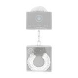 Ouch! Beginner's Furry Handcuffs With Quick-Release White