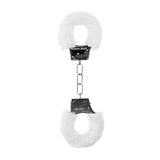 Ouch! Beginner's Furry Handcuffs With Quick-Release White