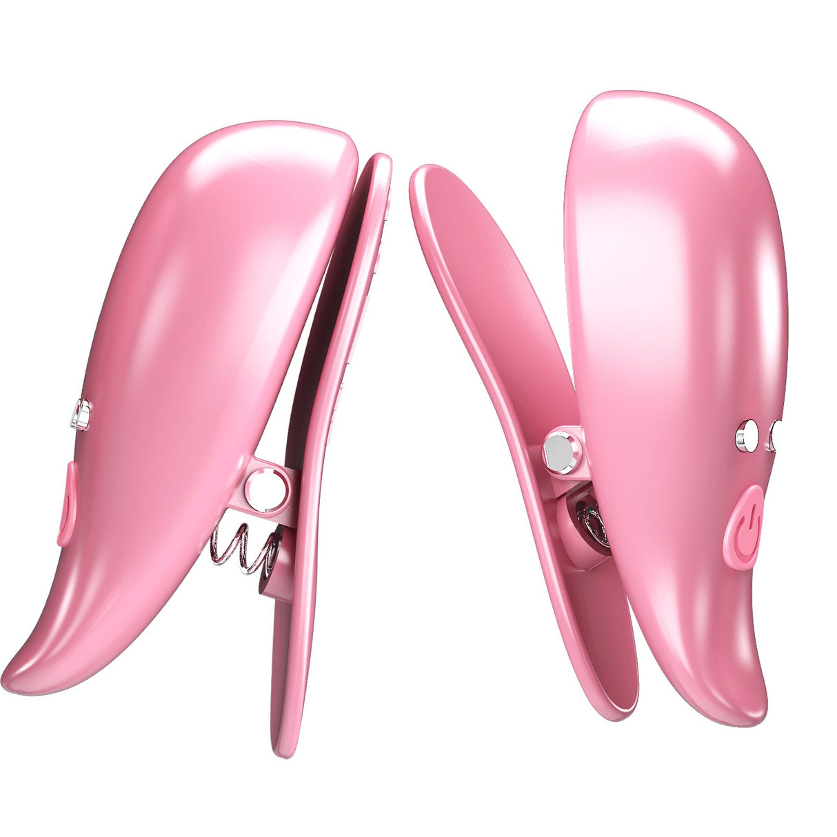Pretty Love Leaf Wireless Vibrating Nipple Clamps Pink - Image 2