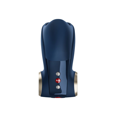 Fun Factory Cobra Libre II Vibrating Masturbator Night Blue top view with controls