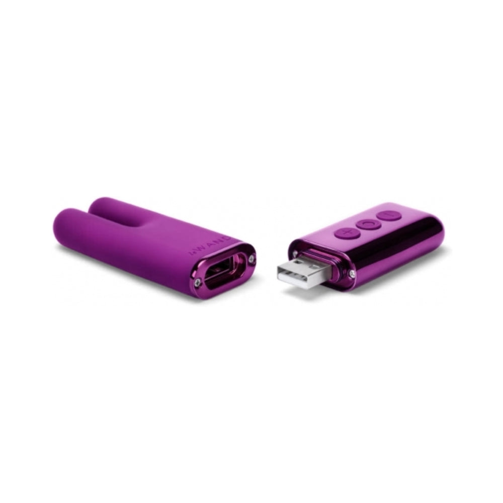 Le Wand Chrome Deux Rechargeable Silicone Mini Vibrator Dark Cherry