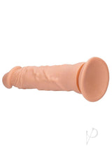 RealRock Skin Realistic Dildo 10 inch Vanilla showcasing its lifelike texture and design.