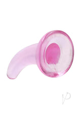 RealRock Crystal Clear 4.7 Inch Suction Cup Dildo Pink with translucent design for versatile pleasure.
