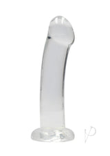 RealRock Crystal Clear Dildo Suction Cup 6.7 Inch Clear, smooth and transparent design for enhanced pleasure.
