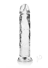 RealRock Crystal Clear Straight No Balls Dildo 10 Inch Clear, transparent design with smooth shaft for enhanced pleasure.
