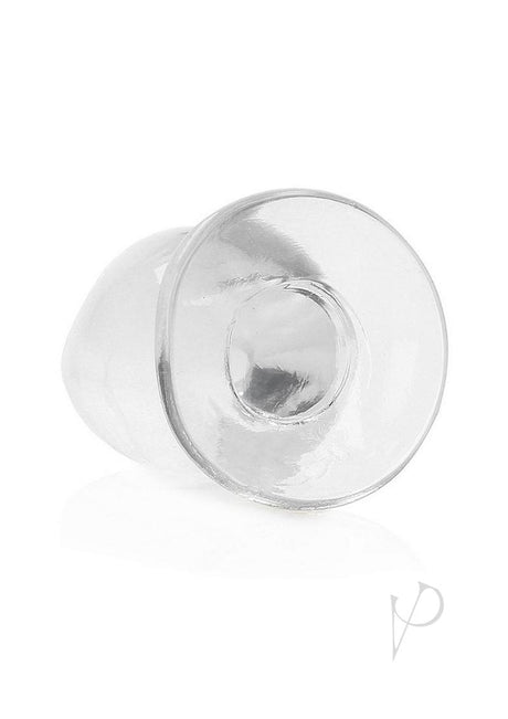 RealRock Crystal Clear Anal Plus 4.5in Clear, see-through anal plug with tapered tip for comfortable exploration.