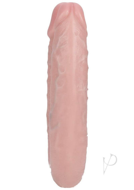 RealRock U Shaped Dual Penetration 5 Inch Dildo Vanilla displayed for intimate pleasure.