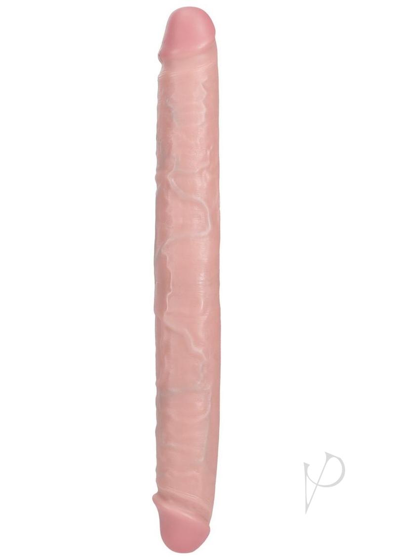 RealRock Realistic Thick Double Ended Dong 14 Inch Vanilla - dual-ended lifelike design for pleasure.