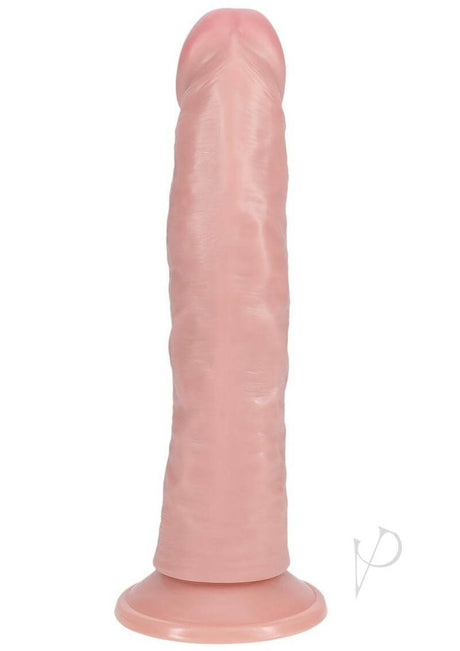 RealRock Vibrating and Rotating Cock Curved 8 inch Vanilla realistic vibrator with lifelike details.